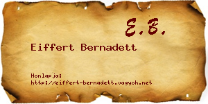 Eiffert Bernadett névjegykártya