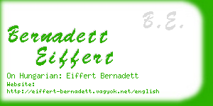 bernadett eiffert business card